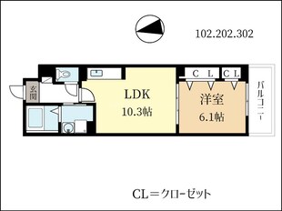 寺田駅 徒歩8分 3階の物件間取画像